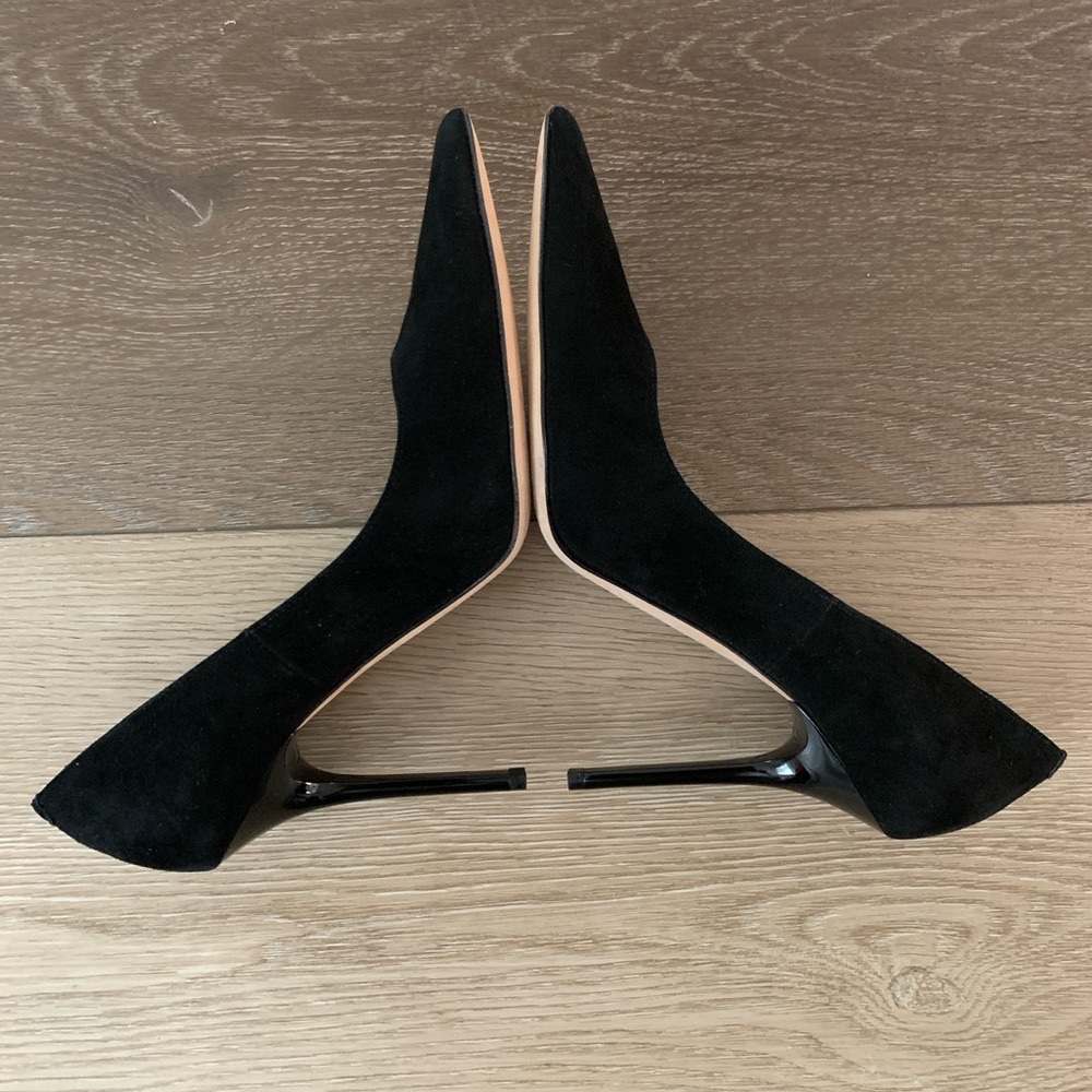 *EUC* Jimmy Choo black suede pointy toe pumps size 6